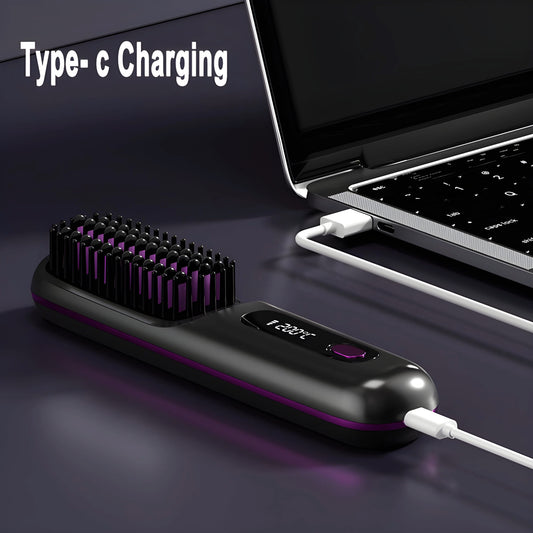 Tressify Travel Wireless Hair Straightener Brush