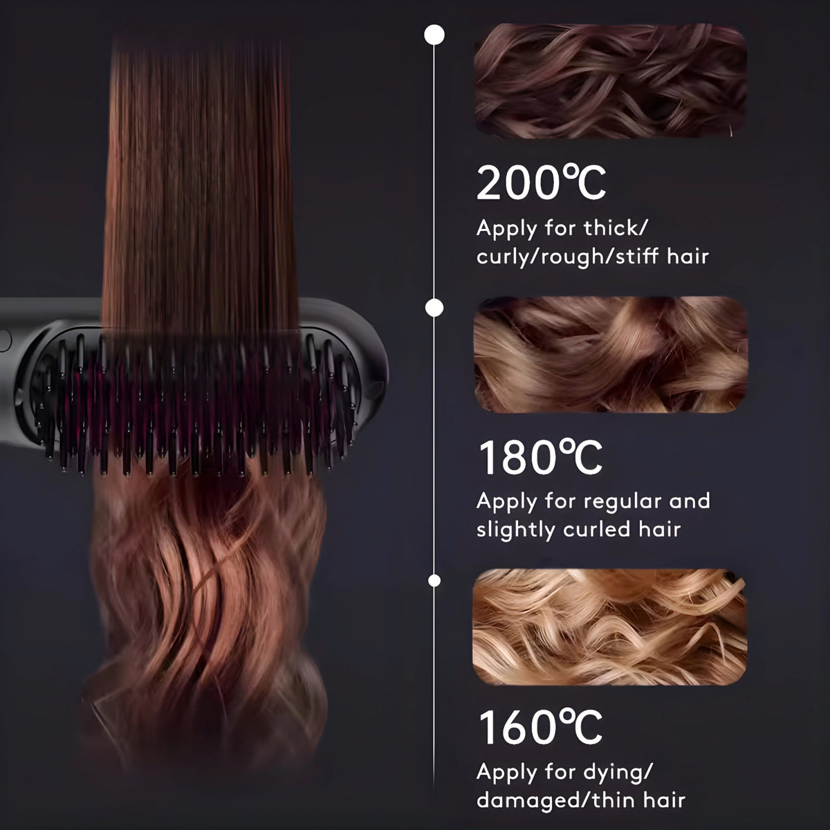 Tressify Travel Wireless Hair Straightener Brush