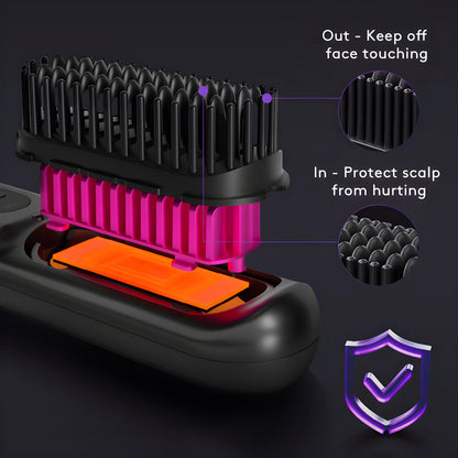 Tressify Travel Wireless Hair Straightener Brush